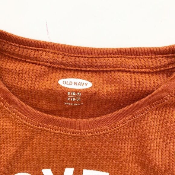 Old Navy NWT LOVE waffle long sleeve top S(6/7) - Picture 3 of 4